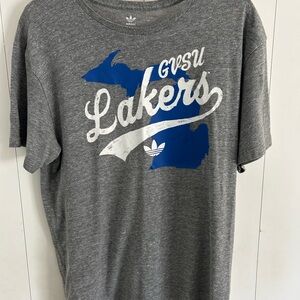 Adidas Gray and Blue Short Sleeve Tee